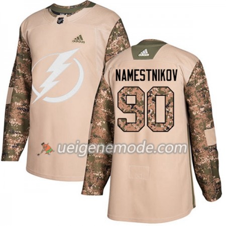 Herren Eishockey Tampa Bay Lightning Trikot Vladislav Namestnikov 90 Adidas 2017-2018 Camo Veterans Day Practice Authentic